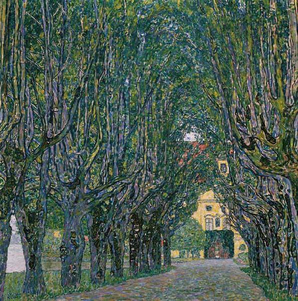 Gustav Klimt Avenue in the Park of Schloss Kammer Sweden oil painting art